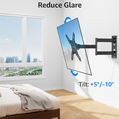 MOUNTUP Full Motion TV Wall Mount for Most 14-42 Inch LED LCD Flat Screen TVs & Monitors, Swivel Tilt Extension Rotation Wall Mount TV Bracket with Articulating Arm, Max VESA 200x200mm, up to 44 lbs - size: for 14-42 Inch TV,Full Motion Wall Mount TV