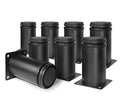 4 Inch Metal Furniture Legs Stainless Steel Adjustable Legs Black Metal Legs Round Cabinet Legs for Coffee Table Cabinet Desk Sofa Shelves, Pack of 8 - color: Black, size: 4"
