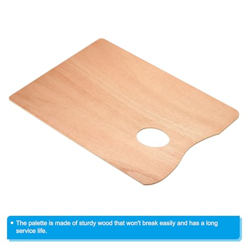 PATIKIL 12"x16" Wooden Paint Palette Wood Painting Color Mixing Square 2Pcs - size: 12" x 16"