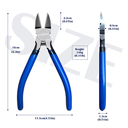 Wire Cutters 6 Pack, KAIHAOWIN 6 inch Dikes Small Wire Cutters Flush Cutters Wire Snips Clippers Diagonal Cutters Side Cutters Cutting Pliers for Crafting - size: 6 inch