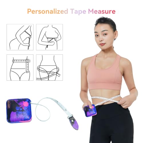 Mini Retractable Soft Tape Measure for Sewing, Fabric, Body Measurements - Sunset - color: Purple sunset