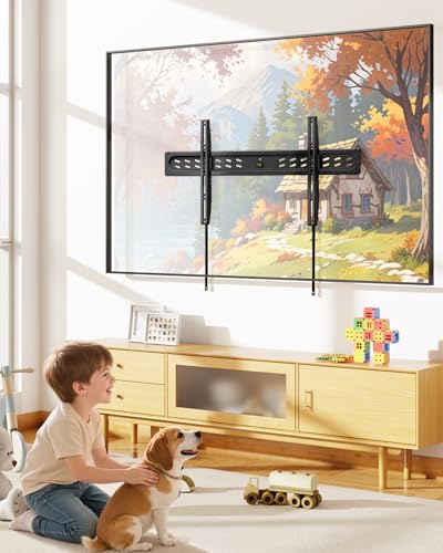 monTEK Ultra Slim Fixed TV Wall Mount for 43–95 inch TVs Holds 150 lbs - size: 43–95" Fixed