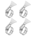 HARFINGTON 4pcs Hose Clamps 0.6"-1.1" (14-27mm) Adjustable 304 Stainless Steel Worm Gear Hose Clamps Assortment Kit for Plumbing Dryer Vent Automotive Dust Collector - size: 14-27mm