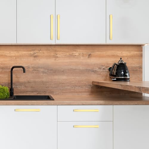 COTYKILEY 10 Pack 7.5 Inch(192mm) Brushed Gold Cabinet Handles Gold Kitchen Cabinet Pulls Cabinet Door Handles Kitchen Cabinet Hardware - color: Brushed Gold, size: 7.5" Hole Center（192MM）