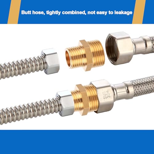 3/4" NPT to 1/2" NPT Brass Reducer Fitting, 4-Pack Solid Brass Hex Nipple | Solid forged brass, ASTM B584, 300 PSI rated. 3/4 male x 1/2 male NPT adapter for HVAC, pneumatic and air compressor systems - size: 3/4"NPT x 1/2" NPT Male