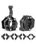 MAXRICH Ultra-Thin 1-Inch Barbell Clamps, Quick Release Weight Clips for 23–30mm Bars, Secure Barbell Collars for Home Gym - color: BLACK