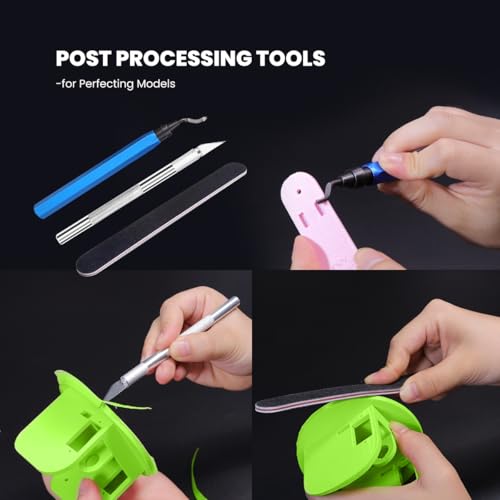 3D Printer Tool Kit with Nozzle Cleaner, PTFE Tube & Deburring Tools