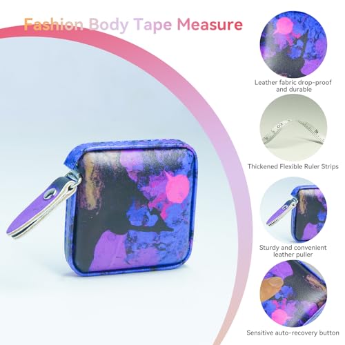 Mini Retractable Soft Tape Measure for Sewing, Fabric, Body Measurements - Sunset - color: Purple sunset