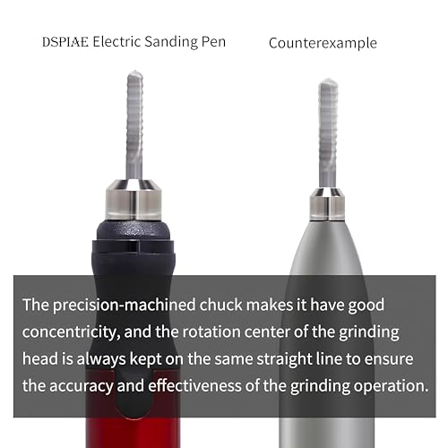 DSPIAE Portable Electric Sanding & Sharpening Pen – 3-Speed Mini Drill & Hobby Tool for Resin, Jewelry, DIY Crafts, Fine Polishing, Detail Grinding, 3mm Drill Compatible, Pen Sander Kit