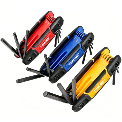 Topline 25-Piece Folding Allen Wrench Set, Portable Allen Key Set