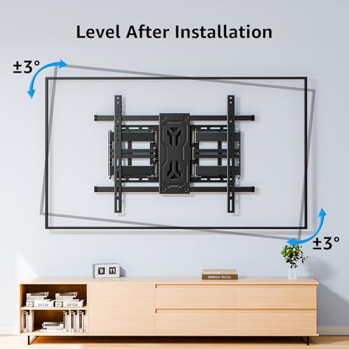 MOUNTUP TV Wall Mount Holds 250 lbs for 50-110 inch Large TVs, Heavy Duty Full Motion 1.65" Slim TV Bracket with Extension, Swivel & Tilt, Pre-Assembled, Max VESA 800x600mm, Fits 12-24" Studs - size: Fit Most 50"-110" TVs