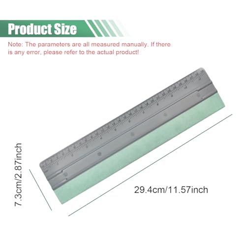 Vinyl Wrap Squeegee, Universal Car Wrapping Scraper with Ruler & Suede Felt Edge, Car Window Tint Film Installation Tool for Wallpaper Smoothing, Sign-Making Graphics Application (12 Inch) - size: 12 Inch