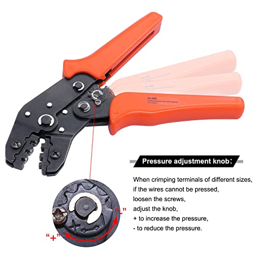Twidec/Wire Crimping Pliers 26-16AMG Wire Crimping Tools with Ratchet,Manual Crimp Fold Tool For Open Barrel Terminal Connectors, Electrical Crimping Tool SN-48B - style: SN-48B AWG26-16