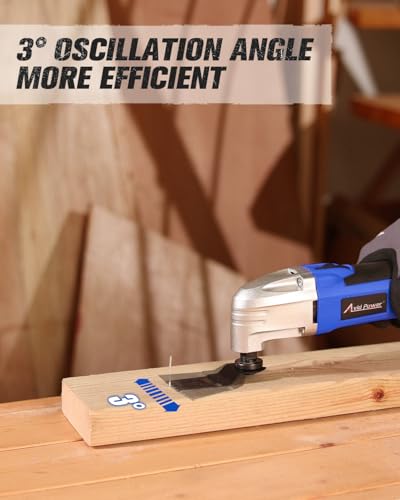 AVID POWER Oscillating Tool 3°Oscillation Angle 22,000 OPM Oscillating Saw - color: Blue