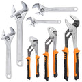 7-Pack Adjustable Wrench & Joint Pliers,Tongue and Groove Plier Set with Adjustable Wrench Set for Home Repair,Forged Steel Anti-Slip Comfortable Grip Handle