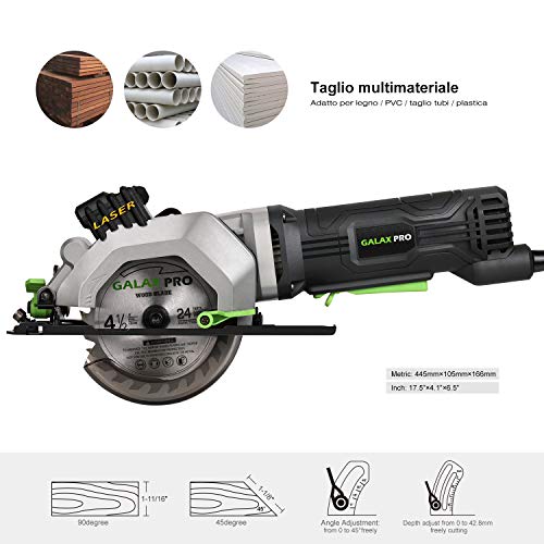 GALAX PRO 4Amp 3500RPM Circular Saw with Laser Guide - style: 4.0A Corded Circular Saw