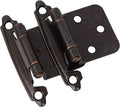 Decobasics Oil Rubbed Bronze Cabinet Hinges for Kitchen Cabinets (10 Pair -20 Pcs) -1/2" Overlay -Self Closing Cabinet Hinges Flush Mount w/Cupboard Silicon Bumpers & Upgraded Screws - color: Oil Rubbed Bronze, size: 20 Pack