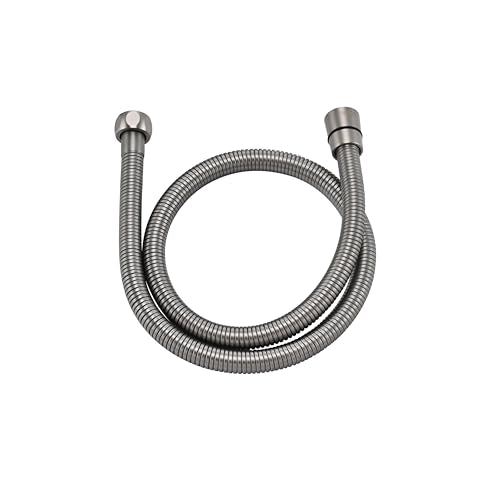 39 Inches 304 Stainless Steel Shower Hose Extra Long Brushed Nickel - color: Brushed Nickel, size: 39 Inches