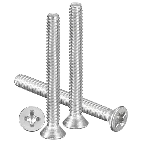 METALLIXITY #8-32x1-1/4 Phillips Flat Head Bolts 304 Silver 30Pcs - color: Silver, size: #8-32x1-1/4"