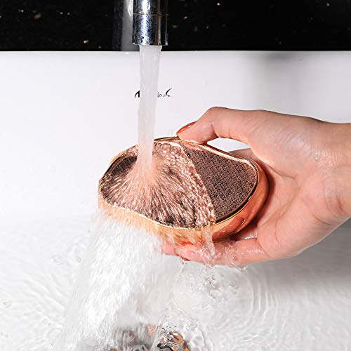 BEZOX Glass Foot File Callus Remover, Crystal Foot Scrubber Pedicure Tool - style: Shinning Golden