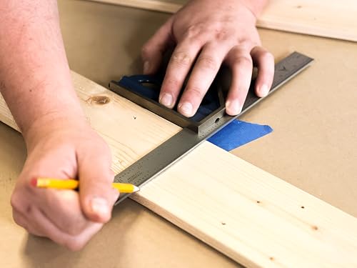 PEC Tools 2-Piece Combination Square, 12" Machinist Blade, Made in USA - color: 4R, size: 12"