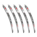 5 Pack 15 Inch 6 Tpi Curved Edge Reciprocating Saw Blades for Tree Pruning