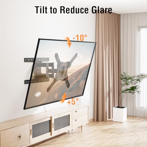 Ultra Slim TV Wall Mount for Most 26-60 Inch TVs, Full Moiton Swivel, Tilt - size: TV 26-60" Ultra Slim
