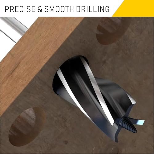 Wood Drill Bit 3/4 in. x 6-1/2 in. x 2Pcs Auger Drill Bits for Wood with 1/4 Inch Quick Change Hex Shank - size: 3/4 Inch