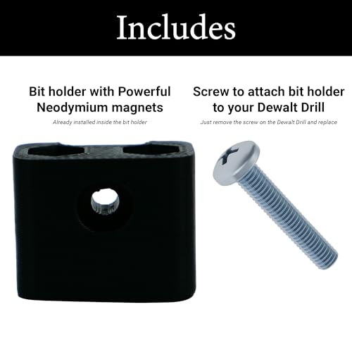 Magnetic Bit Holder for DEWALT 20V Drill Driver Bits Set Low Profile Tool Accessories, 2 Pack
