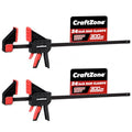 Bar Clamps Wood Clamps for Woodworking 24" One Hand Clamp/Spreader - 2-pack Quick Clamps E-Z Hold Bar Clamps Set F Clamp with 300 lbs Load Limit Medium Duty