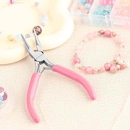 5-Inch Bent Chain Nose Pliers for Jewelry Making - Mini Bent Nose Pliers with Smooth Jaws, Ideal for Creating Bracelets, Earrings and Necklaces - style: Bent Nose Plier