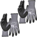 Klein Tools 60590 Work Gloves, Knit Dipped Cut Resistant ANSI A4 Nitrile Coated Gloves, HPPE Fabric, Touchscreen Capable, X-Large, 2-Pair - style: X-large