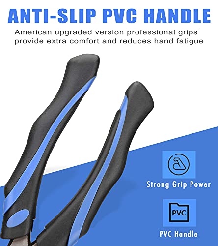 URASISTO 6-Inch Side-Cutting Pliers Diagonal Pliers with heavy Duty Nickel Chromium Steel Construction - size: 6" Diagonal Cutting Pliers