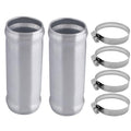 AC PERFORMANCE 1.5" (38mm) OD Aluminum Alloy Hose Joiner Silicone Pipe Connector Bead, 4" Length with 304 SS Clamps, Pack of 2 - size: 1.5" (38mm) - 2PCS