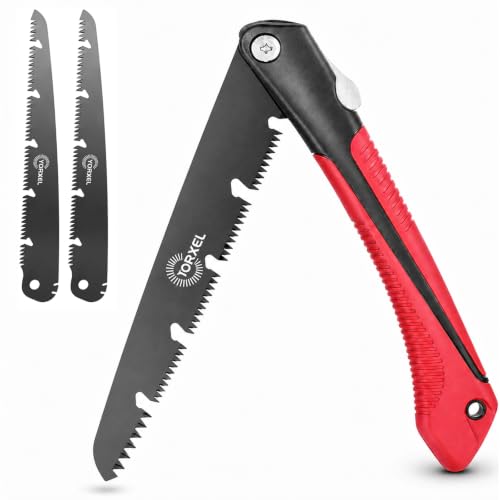 10 inch Folding Saw, SK9 High Carbon Steel Pruning Hand Saw | for Wood Cutting, Tree Trimming, Camping and Gardening Work, Gifts for Men