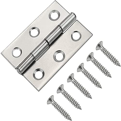 2 Inch Stainless Steel Hinges for Wood Box Crafts, 20 Pack - color: Silver, size: 20 PCS 1.75x1.25 Inch