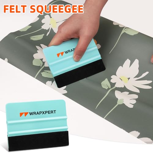 WRAPXPERT Wallpaper Tools, Smoothing Tools for Peel and Stick Wallpaper Applying, DIY Tool Kit for Contact Paper, Vinyl Backsplash, with Smoothing Squeegee, Felt Scraper, Edge Tool, Craft Knife - color: 01 Basic Kit