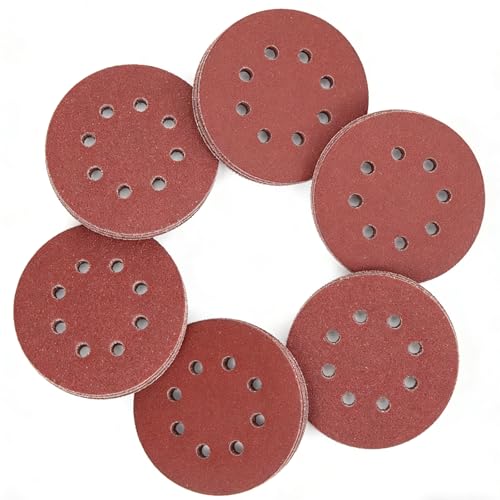 120 Pcs Sanding Discs, 5 Inch Sandpaper, 40, 60, 80, 120, 150, 240 Grits