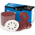 S SATC 150 PCS Hook and Loop Sandpaper 5 Inch Sanding Disc 8 Hole Sanding Discs 180 Grit Premium Aluminum Oxide for Random Orbital Sander - style: 150PCS 5 Inch 180 Grit