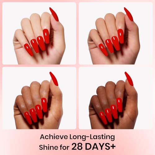 Beetles Red Gel Nail Polish Set 3Pcs 15ml – Cherry Red Soak Off UV/LED Gel - color: B-Red-3