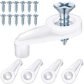 Blulu 50 Pack Glass Retainer Clips with Screws - color: White with Silver Screw