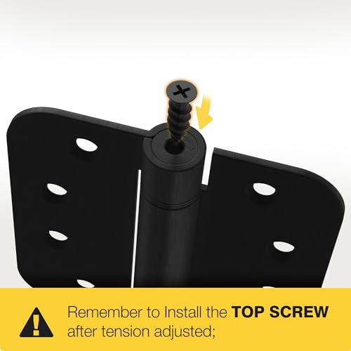 KOLET Self Closing Door Hinges, 4 x 4 Inches, Matte Black, 3 Pack - color: Matte Black