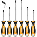 6-Piece Magnetic Screwdrivers Set, 3 Phillips and 3 Slotted Tips Professional Cushion Grip Screwdriver Set - style: 6-Piece Magnetic Screwdriver Set