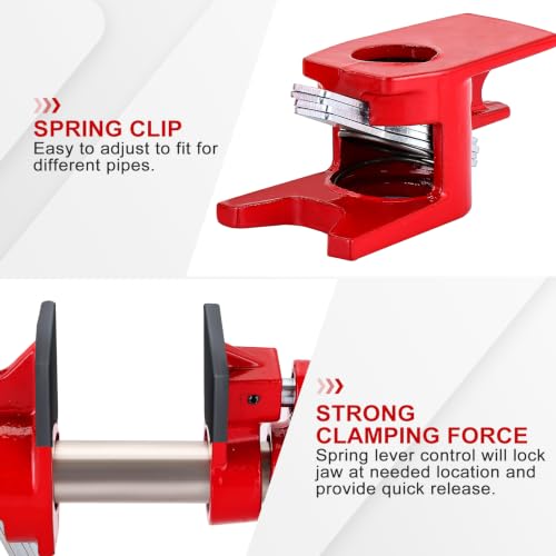 4 Pack 3/4" Wood Gluing Pipe Clamp Set with Foot and Protective Pad