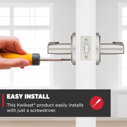 Kwikset 720SEL-15 Sedona Lever Passage Door Lock with 6AL Latch and RCS Strike Satin Nickel Finish - color: Satin Nickel, size: Passage