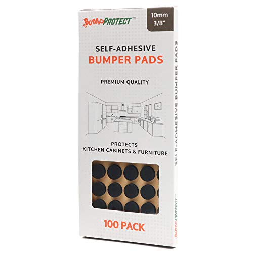 Furniture EVA Foam Pads 3/8" (10mm) Diameter Round 3M Self Adhesive Protects Kitchen Cabinets, Drawers, Desks and Furniture Against Bumps and Scratches 100 Pack - Black - color: Black Eva 100 Pack