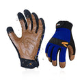 Vgo... 1-Pair Safety Work Gloves for Men,Anti-Vibration,Abrasion Resistant,Leather Work Gloves (XL,Blue, CA9765) - size: X-Large (Pack of 1), style: Blue&brown-cow Leather