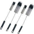 Bottle Brushes Thin Long Handle X 4, Soft Nylon Slim Wire Set