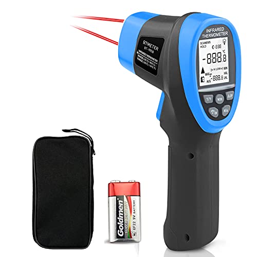 BTMETER BT-985B Laser Temp Gun Pyrometer, -58~2480℉(-50~1360℃) High Temperature Meter, 16:1 Distance Spot Ratio Industrial Infrared Thermometer Tester for Furnace, Smelting (NOT for Human Temp) - color: BT-985B(-58 ℉ to 2480 ℉)