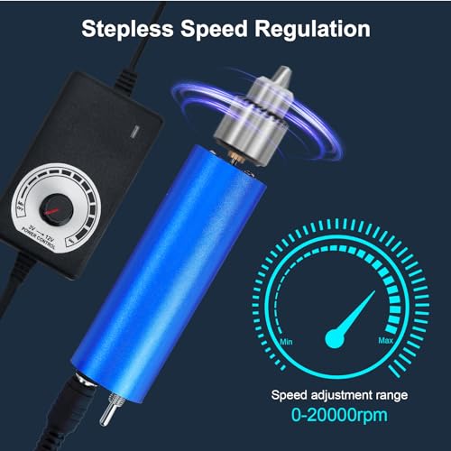 Resin Polishing Kit, Winartton Rotary Tool Kit for Resin Molding, Manicure, Wooden DIY Crafts, Electric Resin Drill (Blue) - color: Blue